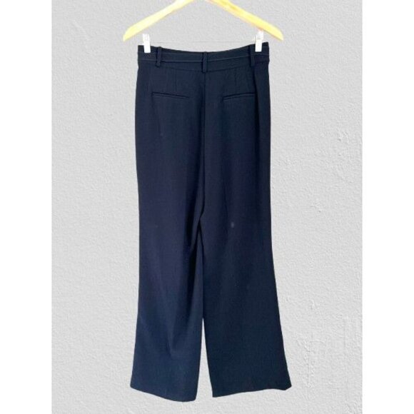 Rebecca Taylor Wide-Leg High-Waisted Pleated Pants With Belt Tie Detail Size 6 - Picture 5 of 10